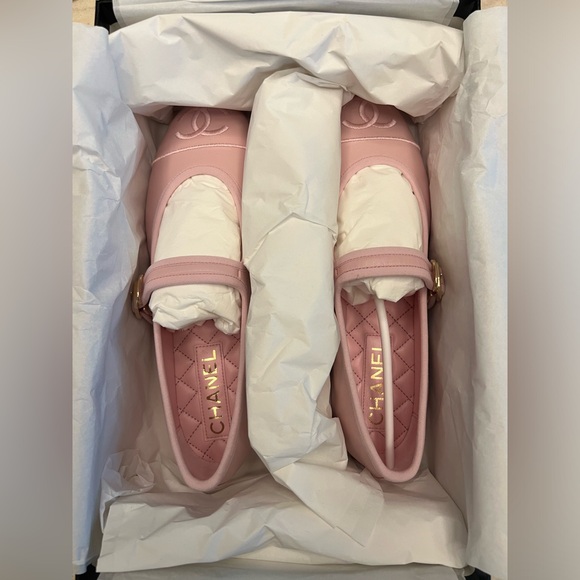 Chanel Mary Jane Ballerina Flats in Rose / Light Pink 36.5 - Picture 4 of 12
